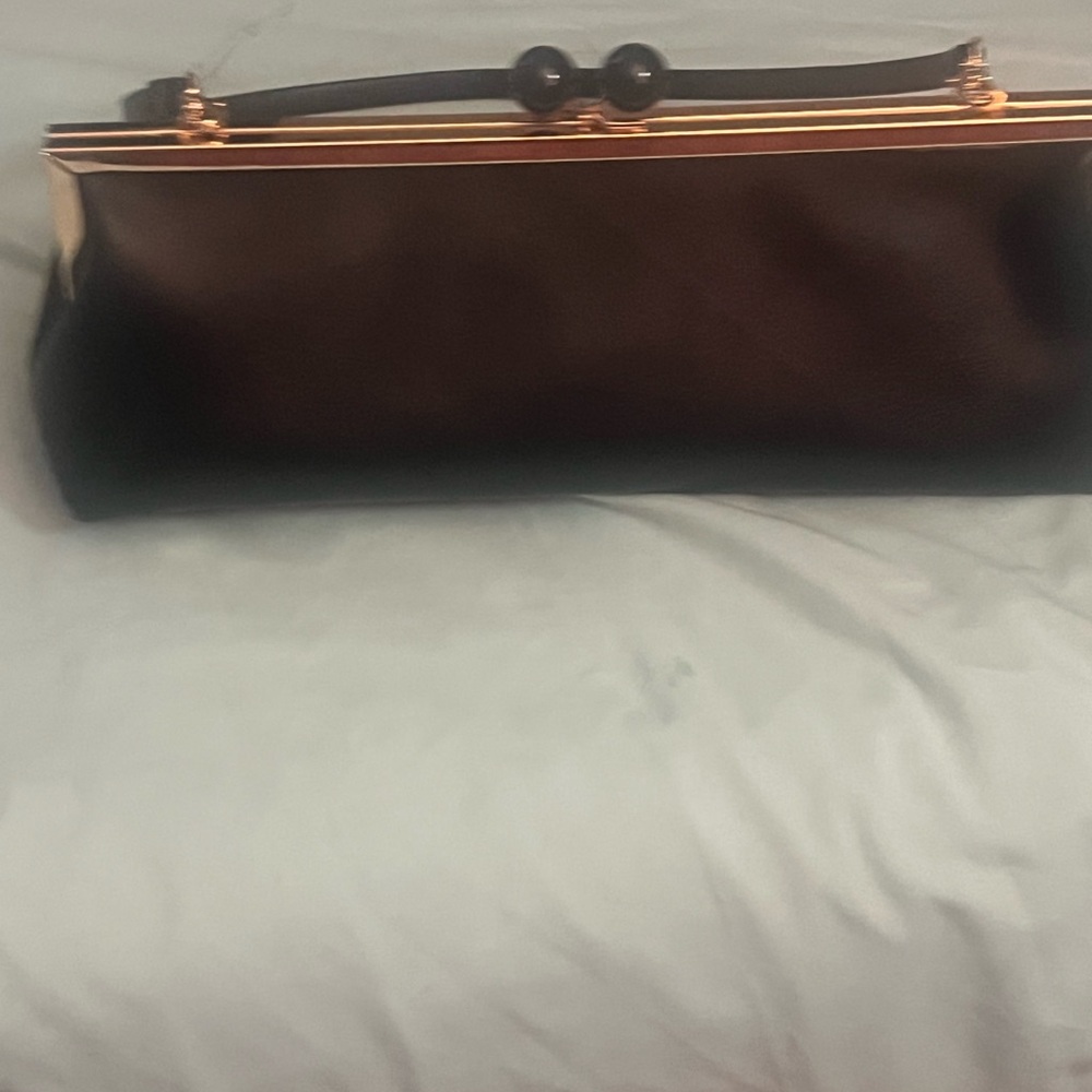Classic Black Frame-Top Clutch